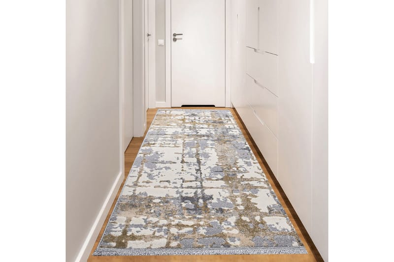 Naveena Gångmatta 120x400 cm Rektangulär Grå/Beige/Creme - Gångmattor