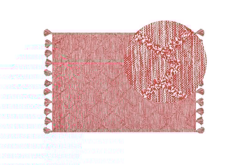 Nigde Ryamatta 160x230 cm - Röd - Textilier & mattor - Mattor - Modern matta - Bomullsmattor
