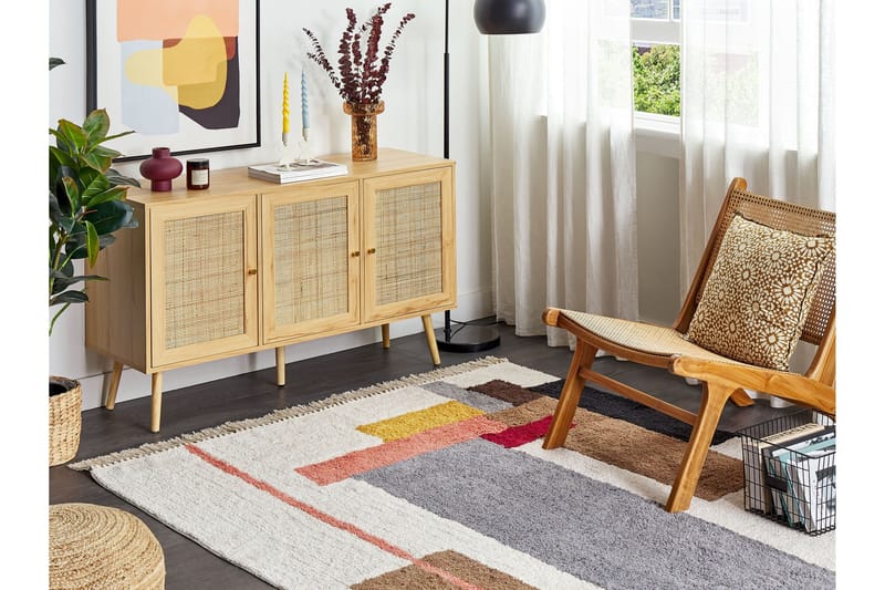 Niksar Ryamatta 140x200 cm - Beige - Textilier & mattor - Mattor - Modern matta - Bomullsmattor