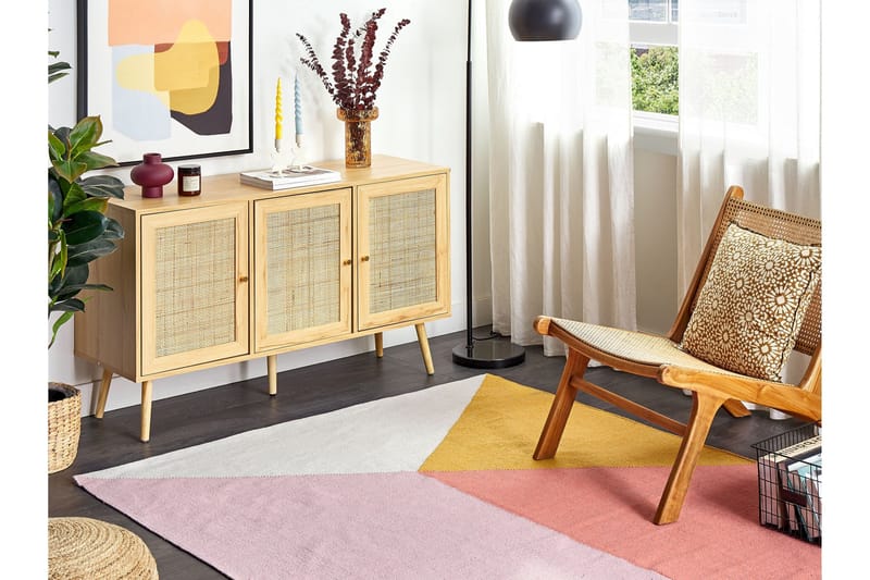 Nizip Ryamatta 160x230 cm - Rosa - Textilier & mattor - Mattor - Modern matta - Bomullsmattor
