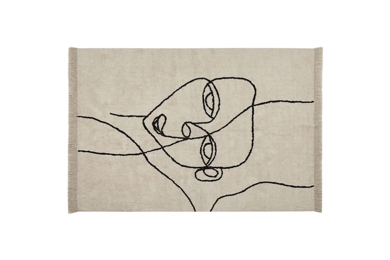 Nuru Bomullsmatta 160x230 cm Beige - Bomullsmattor