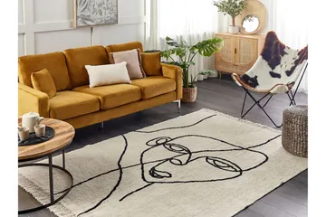 Nuru Bomullsmatta 160x230 cm - Beige - Textilier & mattor - Mattor - Modern matta - Bomullsmattor