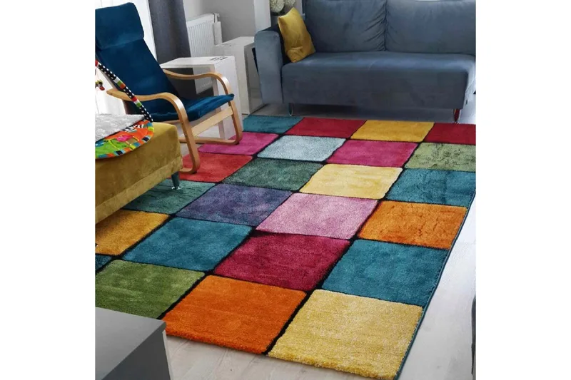 Omendra Wiltonmatta 160x230 cm Rektangulär - Flerfärgad - Textilier & mattor - Mattor - Modern matta - Friezemattor