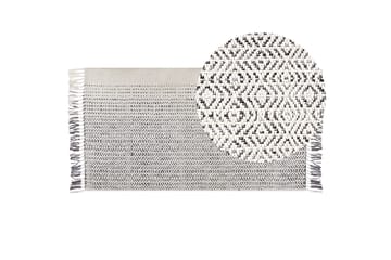 Omerli Ullmatta 80x150 cm - Svart/Vit - Textilier & mattor - Mattor - Modern matta - Ullmattor