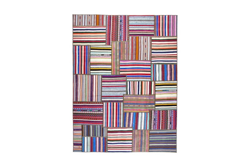 Handknuten Persisk Patchworkmatta 184x230 cm Flerfärgad - Patchwork mattor
