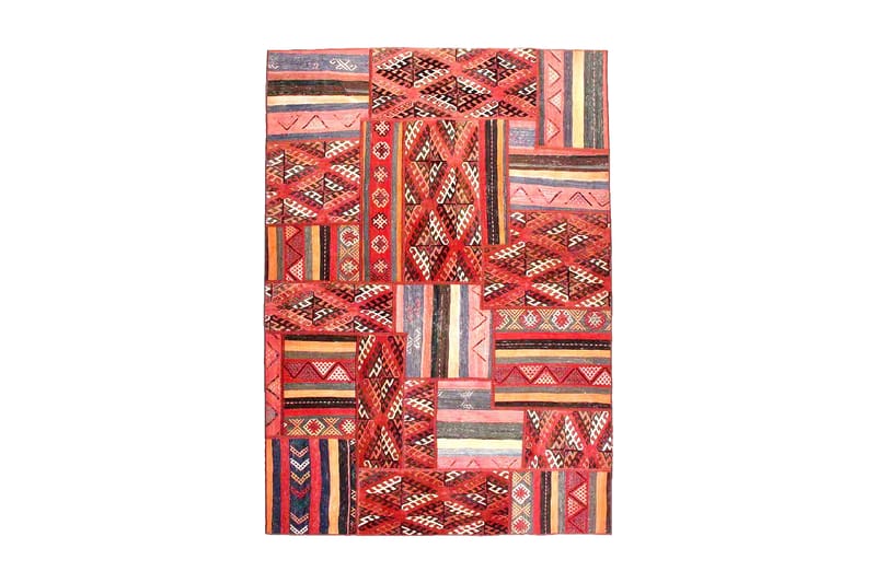 Handknuten Persisk Patchworkmatta 162x234 cm Flerfärgad - Patchwork mattor