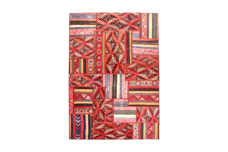Handknuten Persisk Patchworkmatta 162x234 cm Flerfärgad -   - Patchwork mattor