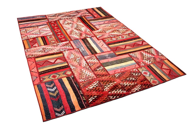 Handknuten Persisk Patchworkmatta 162x234 cm Flerfärgad -   - Patchwork mattor