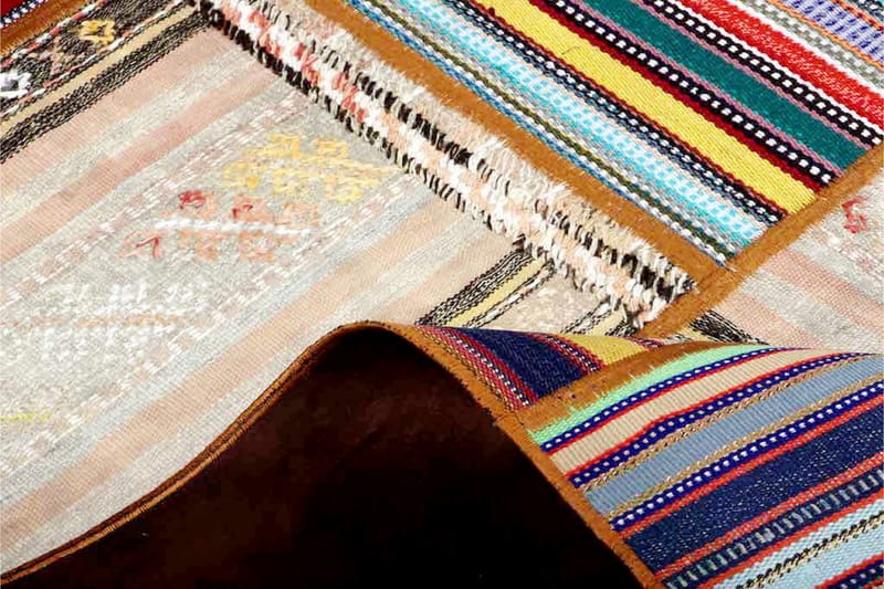 Handknuten Persisk Patchworkmatta 162x233 cm Flerfärgad -   - Patchwork mattor