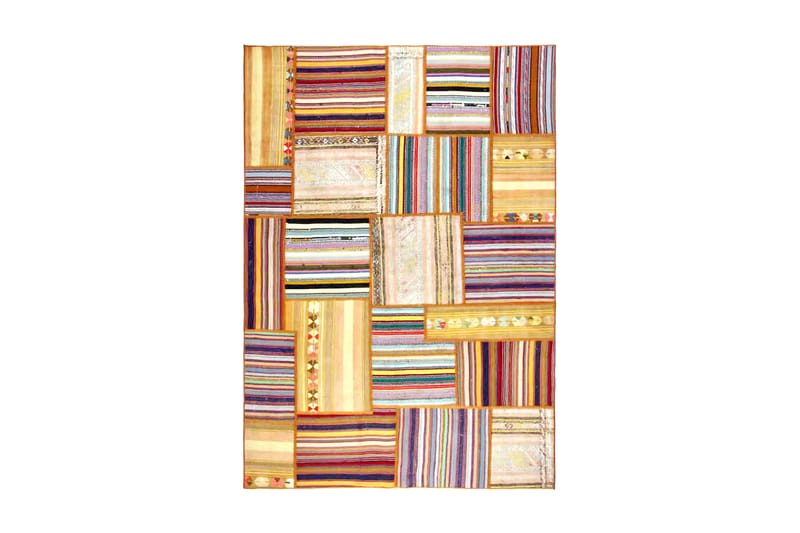 Handknuten Persisk Patchworkmatta 162x233 cm Flerfärgad -   - Patchwork mattor