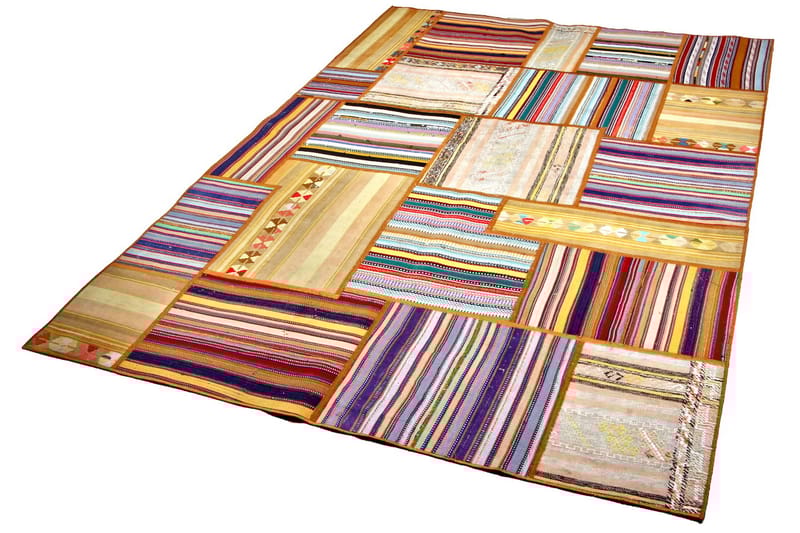 Handknuten Persisk Patchworkmatta 162x233 cm Flerfärgad -   - Patchwork mattor