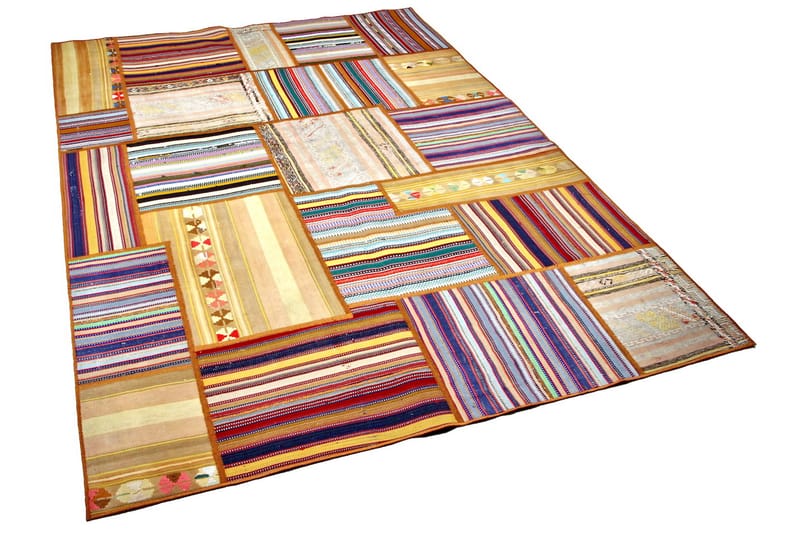 Handknuten Persisk Patchworkmatta 162x233 cm Flerfärgad -   - Patchwork mattor
