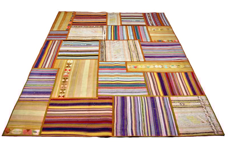 Handknuten Persisk Patchworkmatta 162x233 cm Flerfärgad -   - Patchwork mattor
