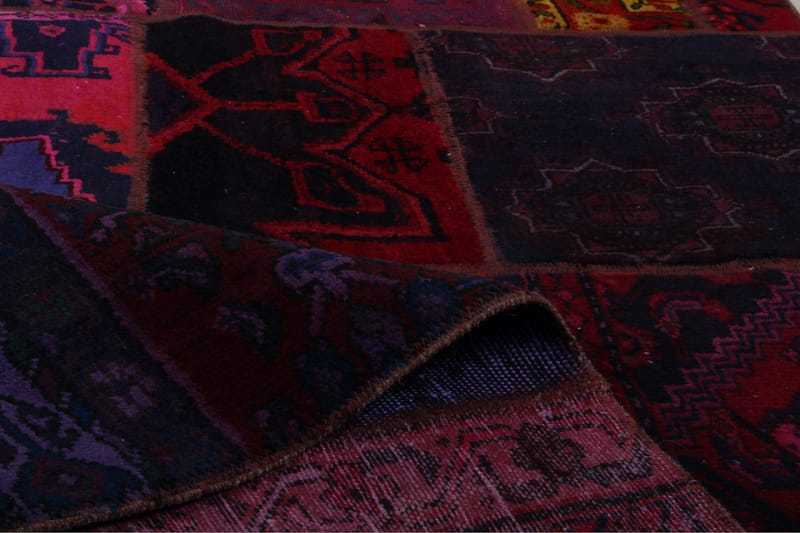 Handknuten Persisk Patchwork Ullmatta 167x225 cm Garn Flerfä - Patchwork mattor