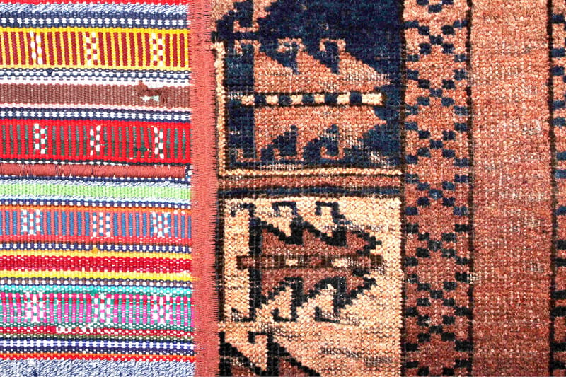 Handknuten Persisk Patchworkmatta 168x228 cm Flerfärgad - Patchwork mattor
