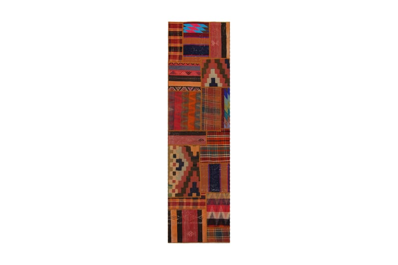 Handknuten Persisk Patchwork Ullmatta 71x252 cm Garn Flerfär - Patchwork mattor