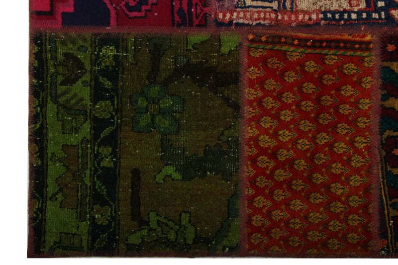 Handknuten Persisk Patchworkmatta 172x225 cm Flerfärgad - Patchwork mattor