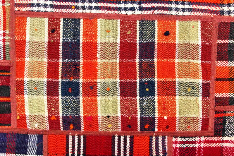 Handknuten Persisk Patchworkmatta 164x236 cm Flerfärgad - Patchwork mattor