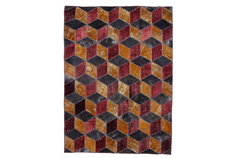 Handknuten Persisk Patchworkmatta 215x305 cm Flerfärgad - Patchwork mattor