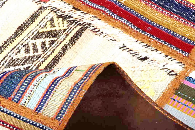 Handknuten Persisk Patchworkmatta 162x224 cm Flerfärgad - Patchwork mattor