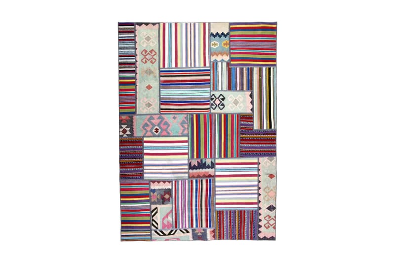 Handknuten Persisk Matta 164x232 cm Kelim Flerfärgad -   - Patchwork mattor