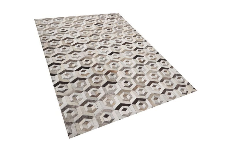 Tavak Matta 140x200 cm - Läder/Beige/Brun - Textilier & mattor - Mattor - Modern matta - Patchwork mattor