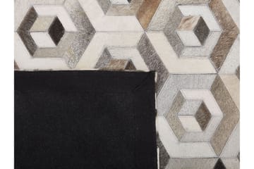 Tavak Matta 140x200 cm - Läder/Beige/Brun - Textilier & mattor - Mattor - Modern matta - Patchwork mattor