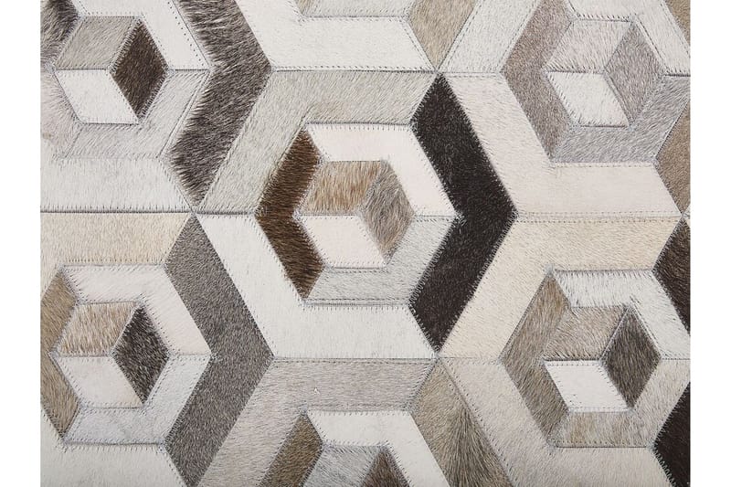 Tavak Matta 140x200 cm - Läder/Beige/Brun - Textilier & mattor - Mattor - Modern matta - Patchwork mattor