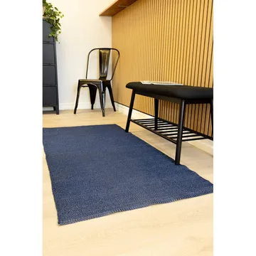 Plastmatta Hilma Plain - 70x150 cm, Blå - Textilier & mattor - Mattor - Modern matta - Friezemattor