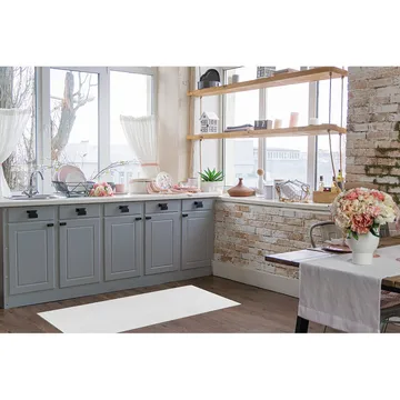 Plastmatta Hilma Plain - 70x300 cm, Vit - Textilier & mattor - Mattor - Modern matta - Friezemattor