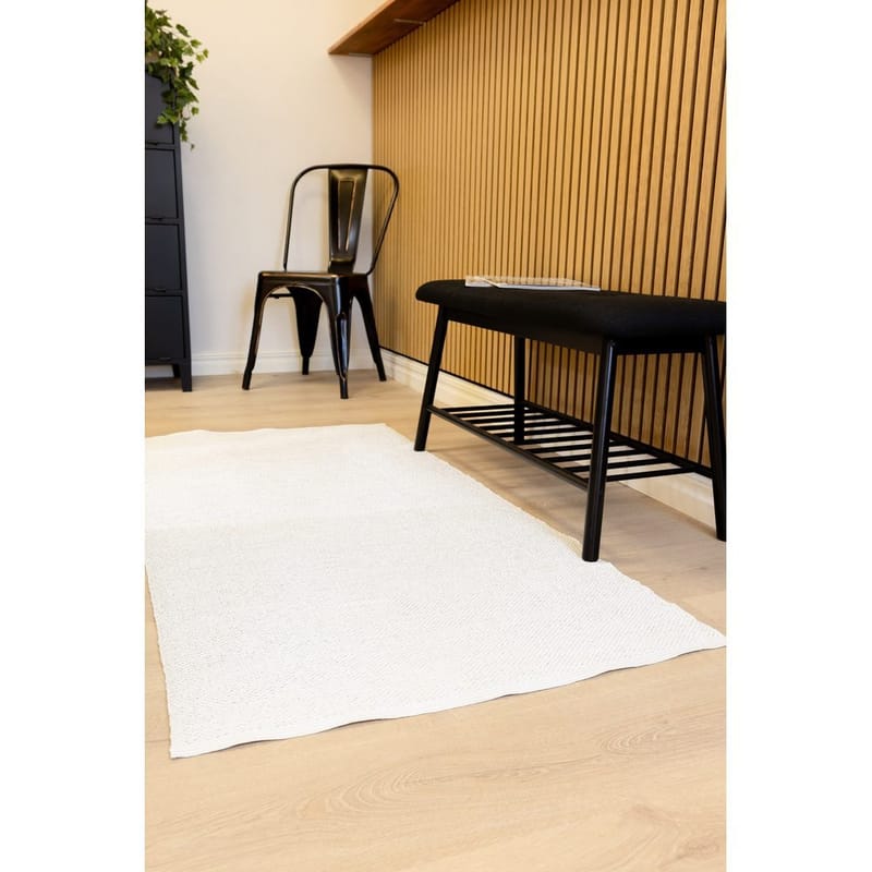 Plastmatta Hilma Plain - 70x300 cm, Vit - Textilier & mattor - Mattor - Modern matta - Friezemattor