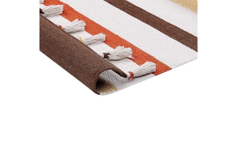 Plattvävd Hisarli - Brun, gul, orange, beige, 160x230 cm - Textilier & mattor - Mattor - Modern matta - Bomullsmattor