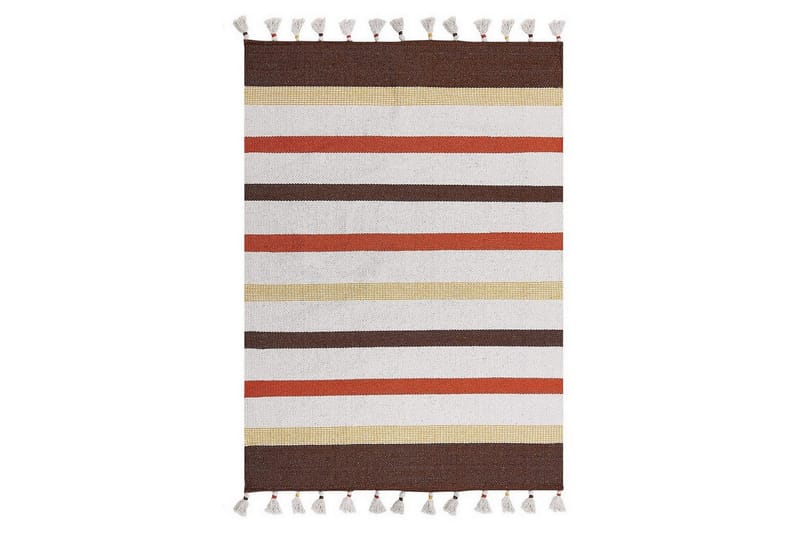 Plattvävd Hisarli, Brun, gul, orange, beige, 160x230 cm