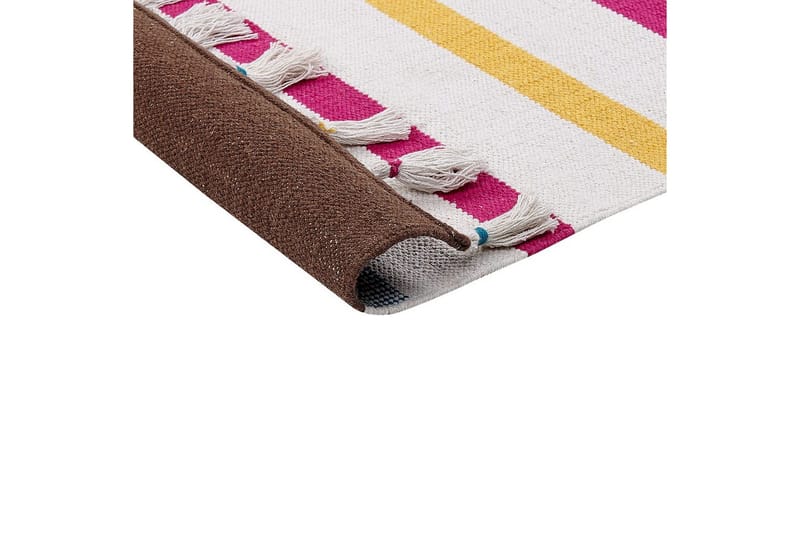 Plattvävd Hisarli - Flerfärgad, vit, brun, blå, orange, 160x230 cm - Textilier & mattor - Mattor - Modern matta - Bomullsmattor
