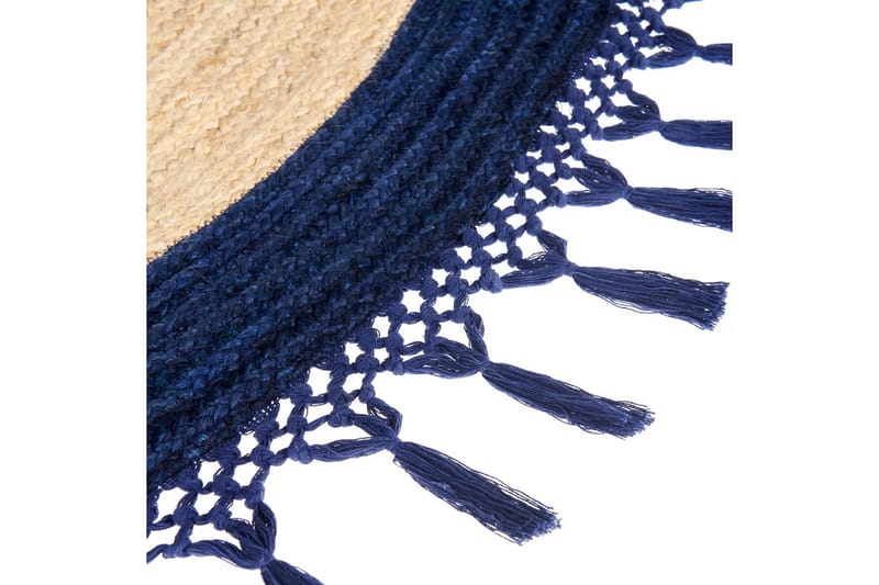 Plattvävd Marts - Beige, blå, 140x140 cm - Textilier & mattor - Mattor - Modern matta - Jutemattor & sisalmattor