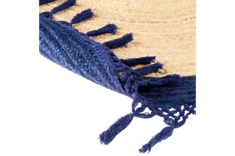 Plattvävd Marts - Beige, blå, 140x140 cm - Textilier & mattor - Mattor - Modern matta - Jutemattor & sisalmattor