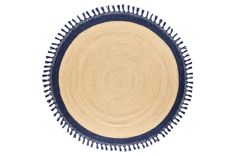 Plattvävd Marts - Beige, blå, 200x200 cm - Textilier & mattor - Mattor - Modern matta - Jutemattor & sisalmattor