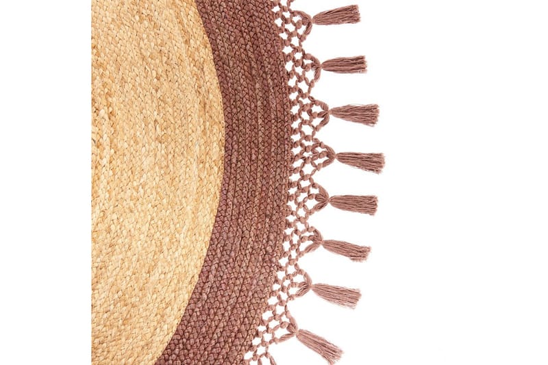 Plattvävd Marts - Beige, brun, 140x140 cm - Textilier & mattor - Mattor - Modern matta - Jutemattor & sisalmattor