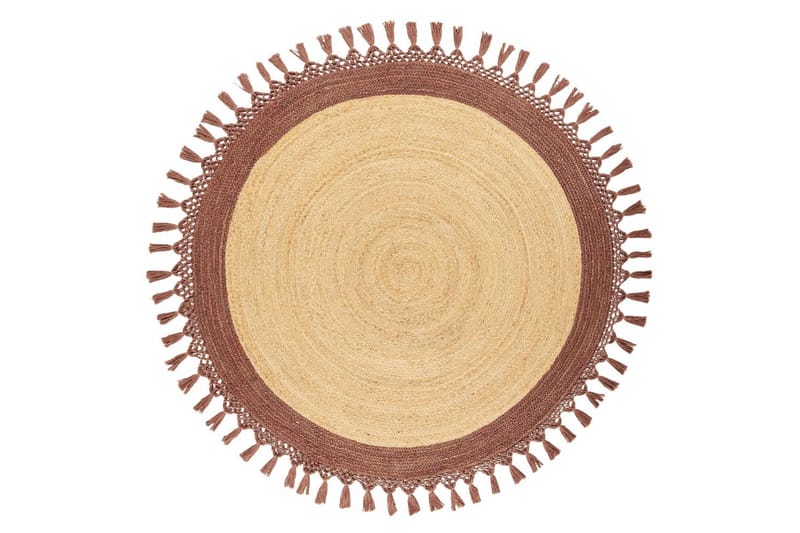 Plattvävd Marts - Beige, brun, 140x140 cm - Textilier & mattor - Mattor - Modern matta - Jutemattor & sisalmattor