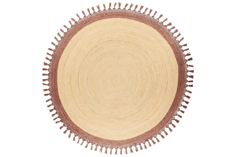 Plattvävd Marts, Beige, brun, 200x200 cm