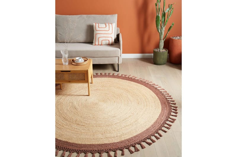 Plattvävd Marts - Beige, brun, 200x200 cm - Textilier & mattor - Mattor - Modern matta - Jutemattor & sisalmattor