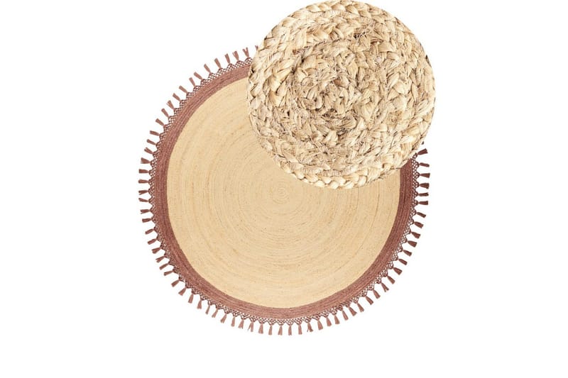 Plattvävd Marts - Beige, brun, 200x200 cm - Textilier & mattor - Mattor - Modern matta - Jutemattor & sisalmattor