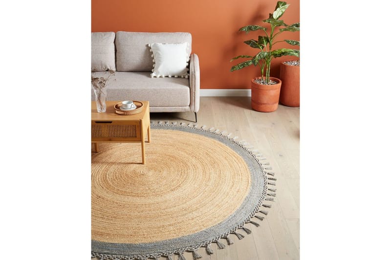 Plattvävd Marts - Beige, gr å, 200x200 cm - Textilier & mattor - Mattor - Modern matta - Jutemattor & sisalmattor