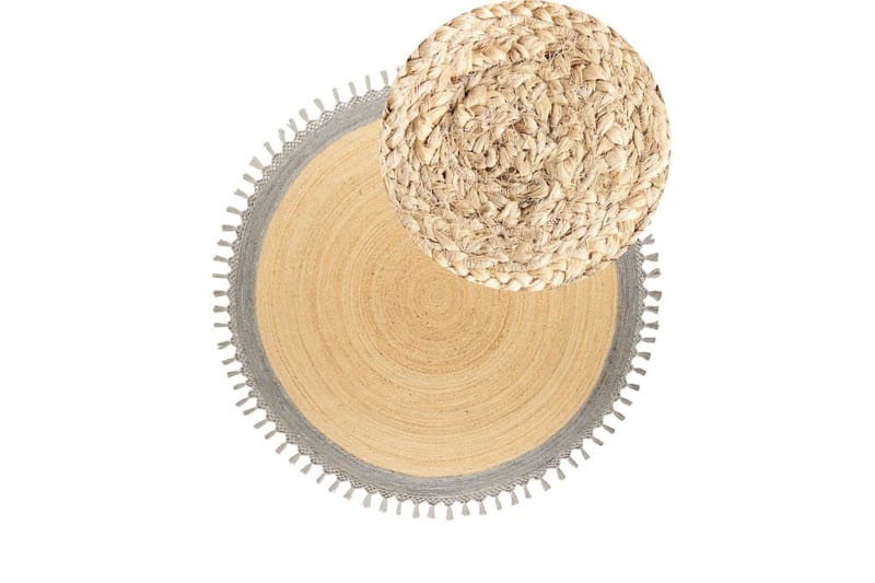 Plattvävd Marts - Beige, grå, 200x200 cm - Textilier & mattor - Mattor - Modern matta - Jutemattor & sisalmattor