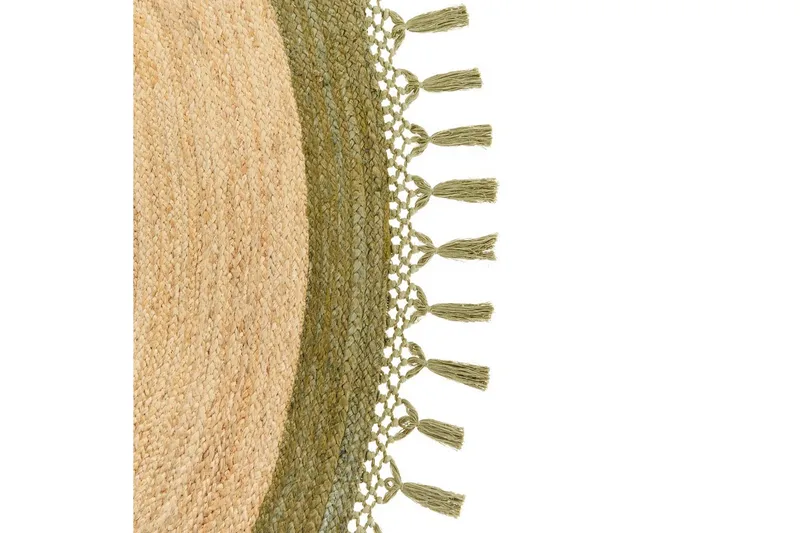 Plattvävd Marts - Beige, Grön, 200x200 cm - Textilier & mattor - Mattor - Modern matta - Jutemattor & sisalmattor