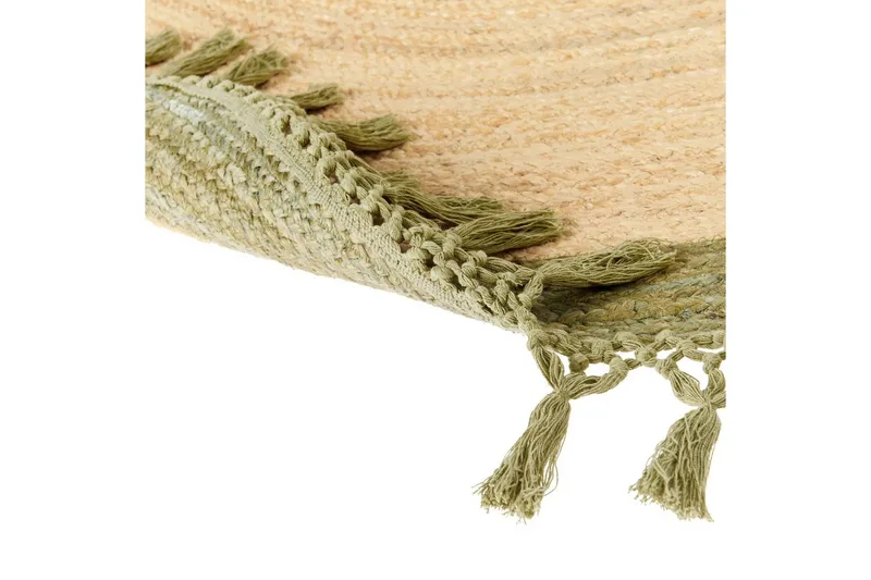 Plattvävd Marts - Beige, Grön, 200x200 cm - Textilier & mattor - Mattor - Modern matta - Jutemattor & sisalmattor