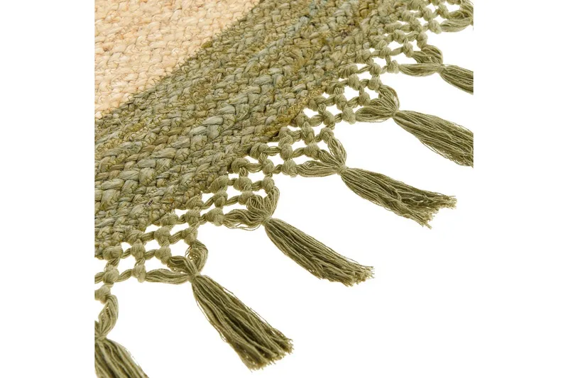 Plattvävd Marts - Beige, Grön, 200x200 cm - Textilier & mattor - Mattor - Modern matta - Jutemattor & sisalmattor