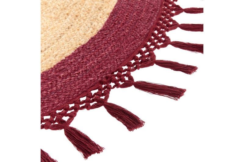 Plattvävd Marts - Beige, Röd, 200x200 cm - Textilier & mattor - Mattor - Modern matta - Jutemattor & sisalmattor