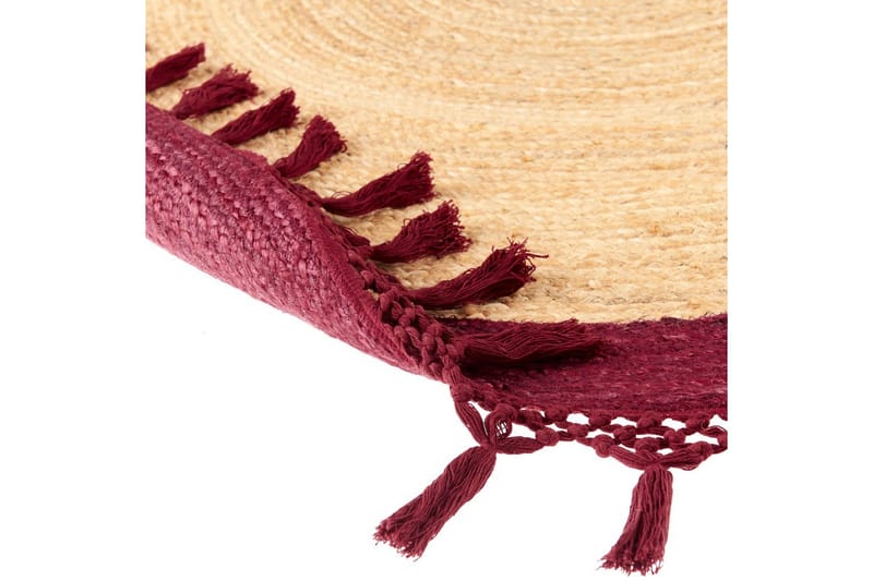 Plattvävd Marts - Beige, Röd, 200x200 cm - Textilier & mattor - Mattor - Modern matta - Jutemattor & sisalmattor