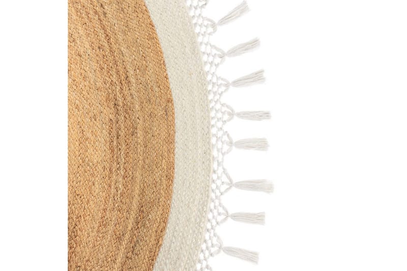 Plattvävd Marts - Beige, vit, 200x200 cm - Textilier & mattor - Mattor - Modern matta - Jutemattor & sisalmattor